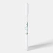 Monogram Blauw Blauwgroen Goud Bloemen Mandala Case-Mate iPhone Case (Achterkant / Rechts)