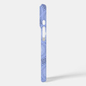 Monogram blauw cirkelpatroon Case-Mate iPhone case (Achterkant / Links)