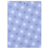 Monogram blauw cirkelpatroon klembord (Achterkant)