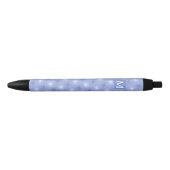 Monogram blauw cirkelpatroon zwarte inkt pen (Voorkant)