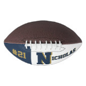 Monogram blauw en goud american football (Voorkant)
