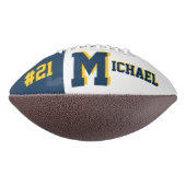Monogram blauw en goud american football (Gedraaid 270)