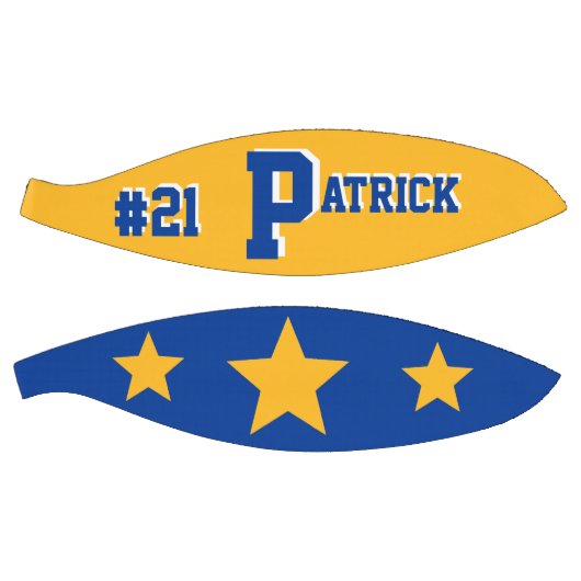 Monogram blauw en goud basketbal (Panelen)