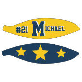 Monogram blauw en goud basketbal (Panelen)