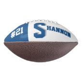 Monogram blauw en grijs american football (Gedraaid 270)