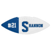 Monogram blauw en grijs american football (Paneel)