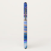 Monogram blauw en roze goudmarmer Case-Mate iPhone case (Achterkant/links)