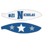 Monogram Blauw en Wit Basketbal (Panelen)