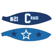 Monogram Blauw en Wit Basketbal (Panelen)