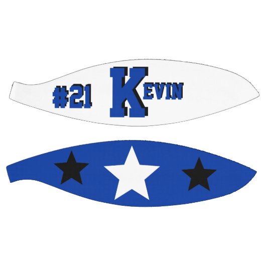 Monogram Blauw en Wit Basketbal (Panelen)