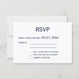 Monogram blauw en wit gay trouw RSVP kaarten Kaartje