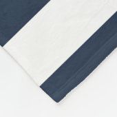 Monogram blauw gestreepte zeezeilpaard fleece deken (Hoek)