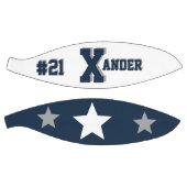 Monogram Blauw, Grijs en Wit Basketbal (Panelen)