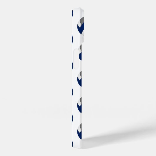 Monogram blauw grijs volleyballen patroon Case-Mate iPhone case (Achterkant / Rechts)