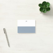 Monogram Blauw Grijs Wit Kleurblok Post-it® Notes (Kantoor)