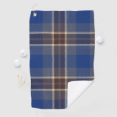 Monogram blauw grijze toneelcadeaus voor mannen Ge Golfhanddoek (Insitu)