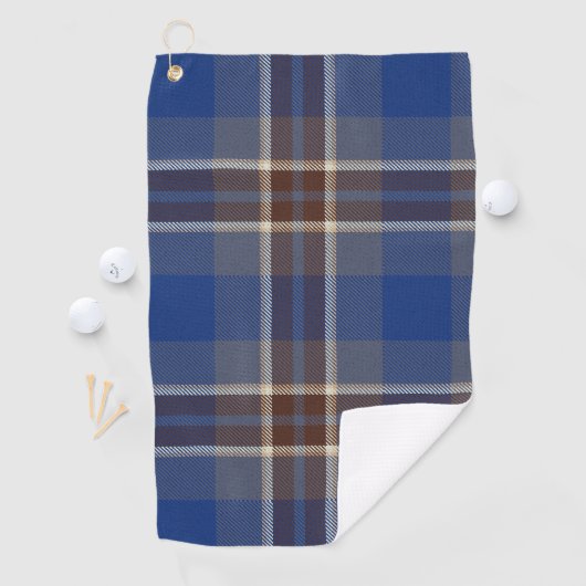 Monogram blauw grijze toneelcadeaus voor mannen Ge Golfhanddoek (Insitu)