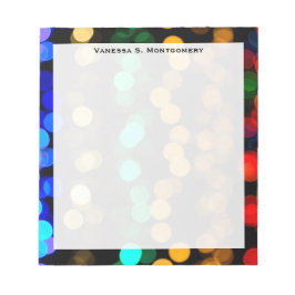 Monogram Blauw, Groen, Rood, Goud Abstract Geometr Notitieblok