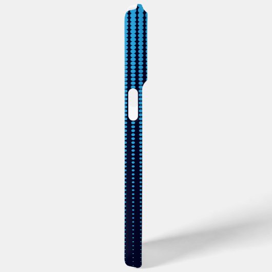 Monogram blauw Halftone Modern Initiaal gepersonal Case-Mate iPhone Case (Achterkant / Rechts)