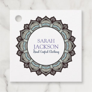 Monogram Blauw Handgemaakte Kleding Designer Produ Bedankjes Labels