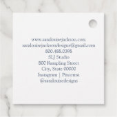 Monogram Blauw Handgemaakte Kleding Designer Produ Bedankjes Labels (Achterkant)