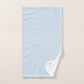 Monogram blauw hartverwarmingspatroon voor meisjes bad handdoek (Handdoek)