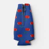Monogram blauw kerspatroon flesjeskoeler (Achterkant)