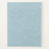 Monogram blauw Larkspur-ventilatorpatroon Planner (Achterkant)