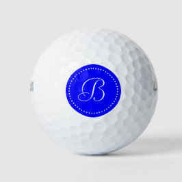 Monogram Blauw met Stippen Golfballen