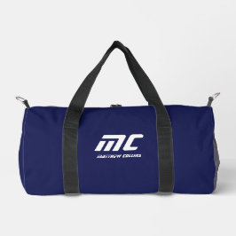 Monogram Blauw Minimalistisch Wit Naam Eenvoudig v Plunjezak