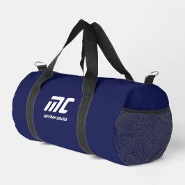Monogram Blauw Minimalistisch Wit Naam Eenvoudig v Plunjezak