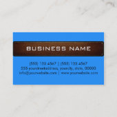 Monogram blauw Modern Leder Kijk Visitekaartje (Achterkant)