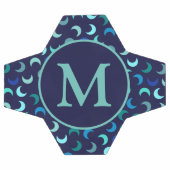Monogram Blauw Nieuwe Maan Patroon Voetbal (Enkel)