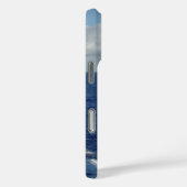 Monogram Blauw Oceaan Fluffy Wolken Case-Mate iPhone Case (Achterkant / Rechts)