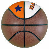 Monogram Blauw, Oranje, en Wit Basketbal (Rechts)