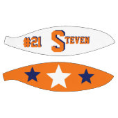 Monogram Blauw, Oranje, en Wit Basketbal (Panelen)