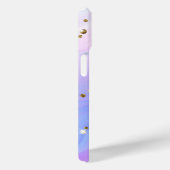 Monogram Blauw Paars Roze Draaikolk Gouden Glitter Case-Mate iPhone Case (Achterkant / Rechts)