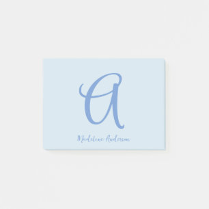 Monogram blauw post-it® notes