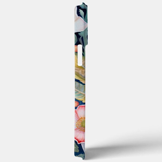 Monogram Blauw, Rood en Roze Bloemengroen Case-Mate iPhone Case (Achterkant / Rechts)