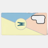 Monogram Blauw roze geel pastel Kleurenblok Samsung Galaxy Hoesje (Achterkant horizontaal)