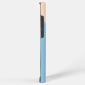 Monogram Blauw roze geel pastel Kleurenblok Samsung Galaxy Hoesje (Rechterkant)