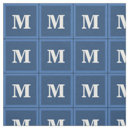 Monogram blauw stof
