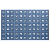 Monogram blauw stof (Fat Quarter)