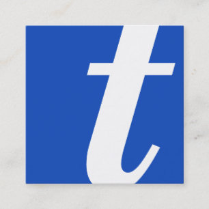 monogram blauw vierkant vierkante visitekaartje
