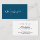 Monogram blauw Visitekaartje (Voorkant / Achterkant)