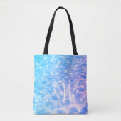 Monogram Blauw Water Ocean Elegant Stylish Tote Bag (Voorkant)