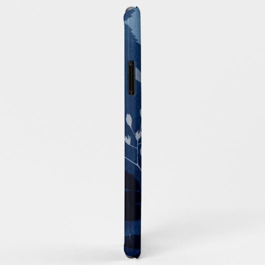 Monogram Blauw & Wit Botanisch Aquarel Case-Mate iPhone Case (Achterkant/rechts)