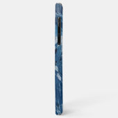 Monogram Blauw & Wit Botanisch Aquarel Case-Mate iPhone Case (Achterkant/links)