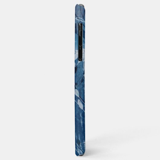 Monogram Blauw & Wit Botanisch Aquarel Case-Mate iPhone Case (Achterkant/links)
