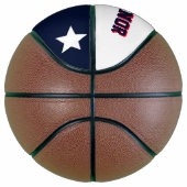 Monogram Blauw, Wit, en Rood Basketbal (Rechts)